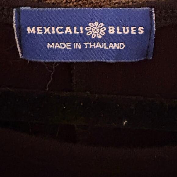 Mexicali Blues Black T-shirt Dress Flowy Asymmetrical Whimsy GOTH Lagenlook OS - Picture 7 of 9